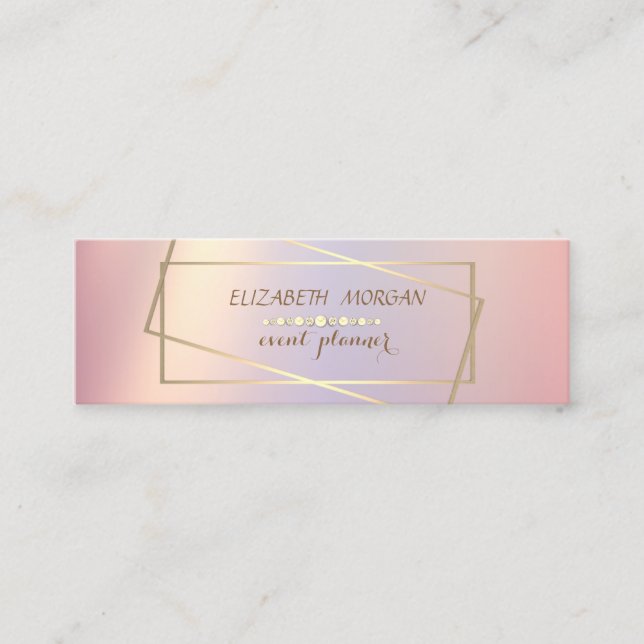 Elegant Stylish,Chic,Professional  Frame Mini Business Card (Front)