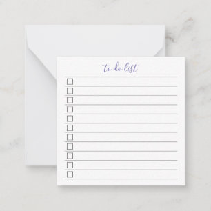 Elegant Stylish Chic To-Do List Handwriting Script Card