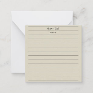 Elegant Stylish Chic Todo List Handwriting Script Card