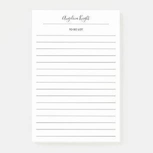 Elegant Stylish Chic Todo List Handwriting Script Post-it Notes