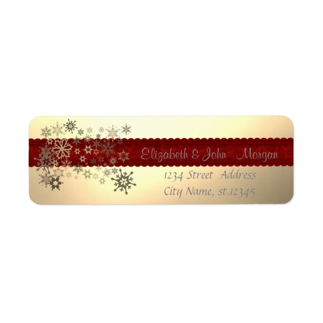 Elegant  Stylish ,Christmas,Faux Gold,Snowflakes (Front)