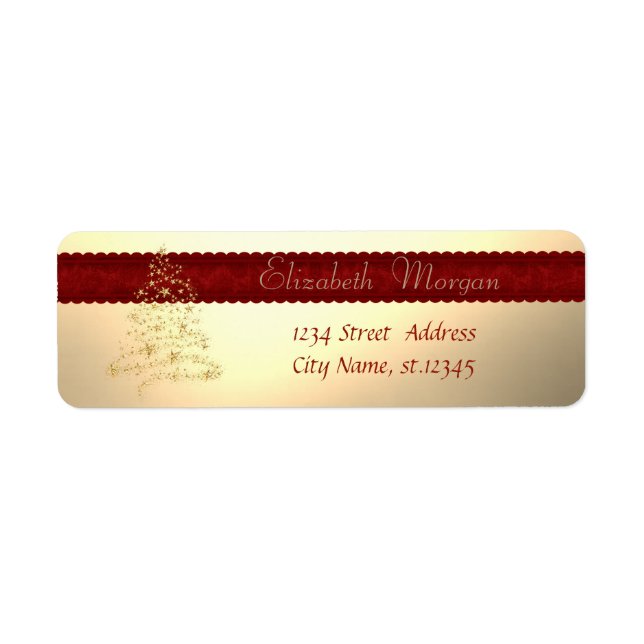 Elegant,Stylish Christmas Tree, Faux Gold (Front)