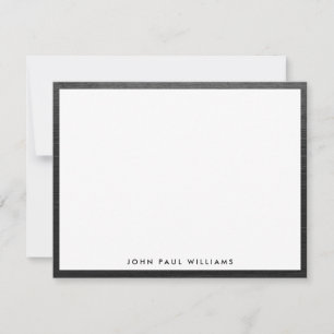 Elegant Stylish Classic Modern Black Brushed Metal Card
