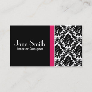 Elegant Stylish Classy Damask Floral Professional Business Card