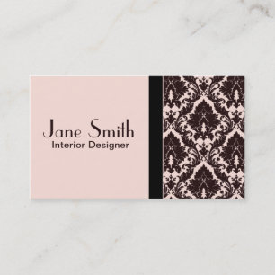 Elegant Stylish Classy Damask Floral Professional Business Card