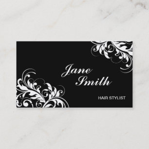 Elegant Stylish Classy Flower Floral Modern Business Card