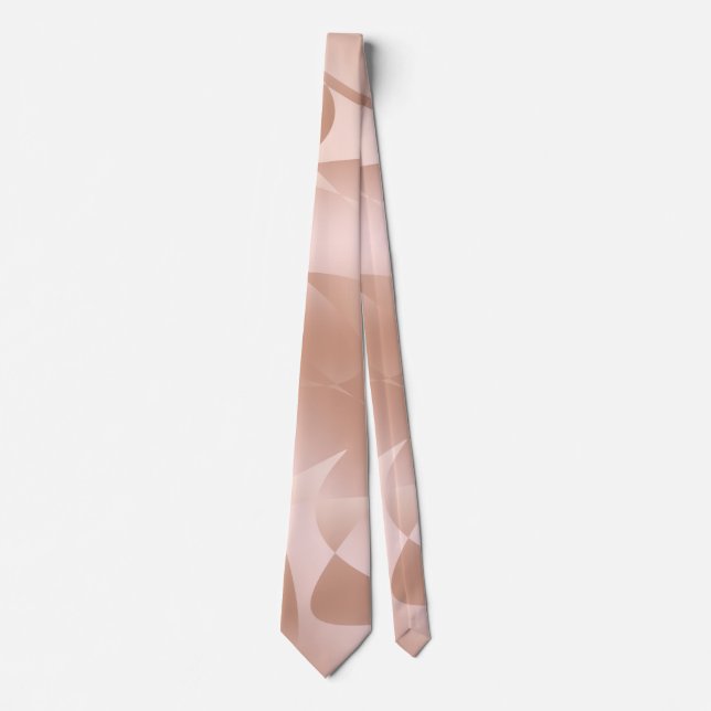 Elegant stylish copper rose gold pattern tie (Front)
