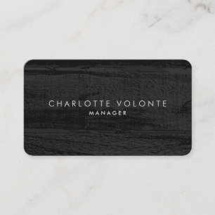 Elegant Stylish Dark Grey Wood Professional Art Business Card