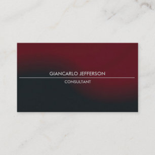 Elegant Stylish Dark Red Black Professional Business Card