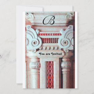 ELEGANT STYLISH DECOR ,red white black Invitation