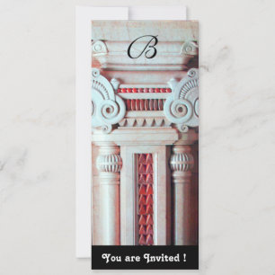 ELEGANT STYLISH DECOR ,red white black Invitation