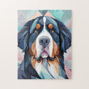 Elegant stylish dog bernese mountain jigsaw puzzle