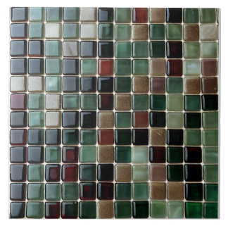 Elegant stylish Emerald Green & Gold Agate mosaic Tile
