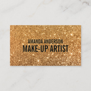 Elegant Stylish Faux Gold Glitter Business Card