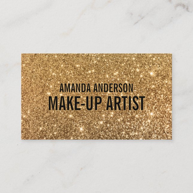 Elegant Stylish Faux Gold Glitter | Business Card (Front)