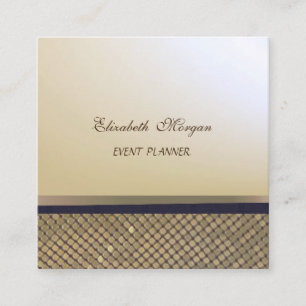 Elegant Stylish Faux Gold ,Shimmering Gold Sequins Square Business Card