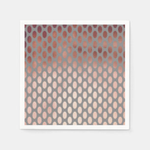 elegant stylish faux rose gold polka dots pattern napkin