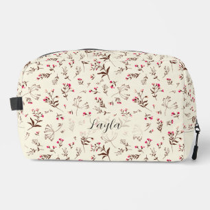 Elegant Stylish Floral Cometic Pencil Dopp Kit