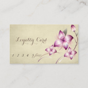 Elegant Stylish Floral  Loyalty Card