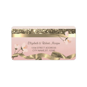 Elegant Stylish  Floral Wedding Label
