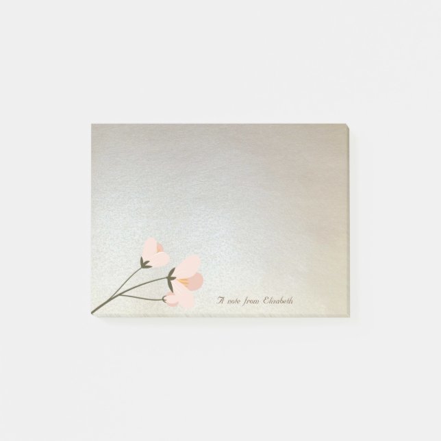 Elegant Stylish,Flower Post-it Notes (Front)