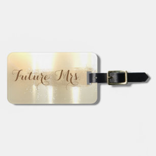 Elegant Stylish ,Future Mrs.,Foil Brush Stroke Luggage Tag