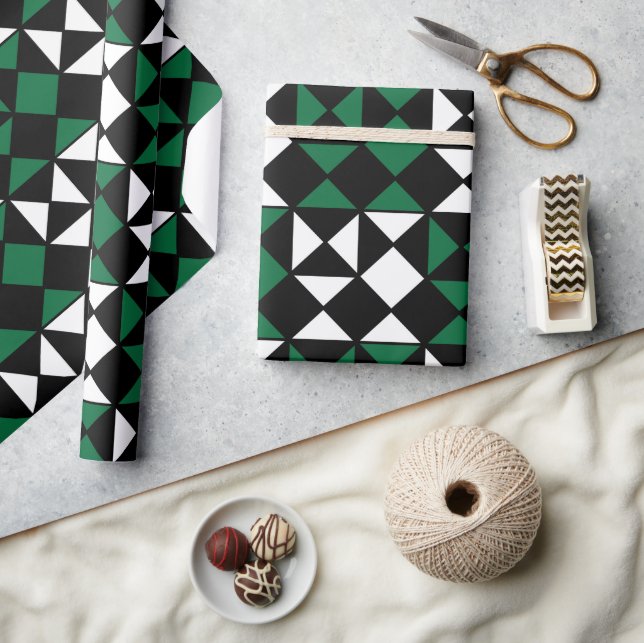 Elegant Stylish Geometric Pattern Wrapping Paper (Crafts)