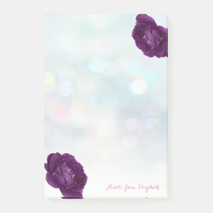 Elegant  Stylish Girly ,Bokeh ,Roses Post-it Notes