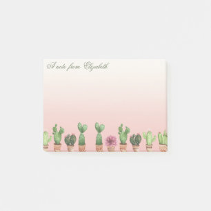 Elegant Stylish Girly Cactus Post-it Notes