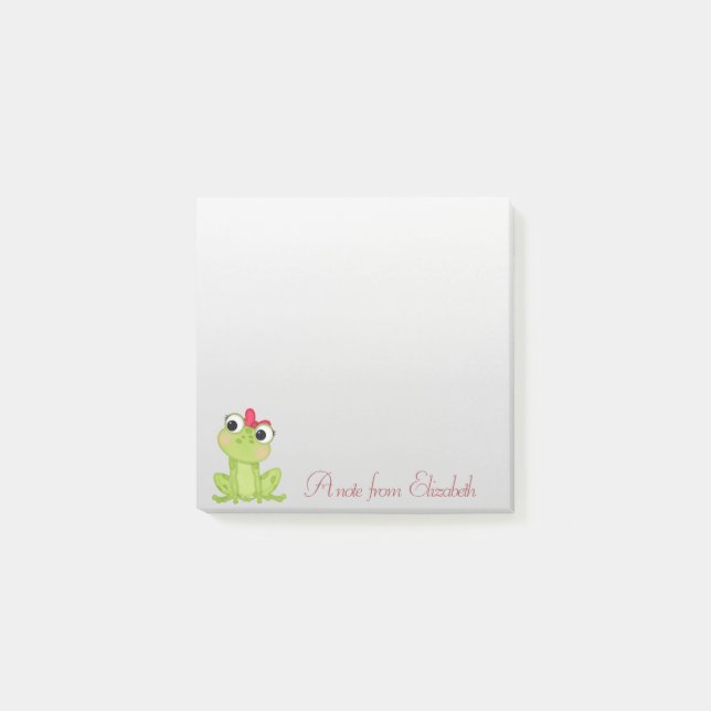 Elegant Stylish Girly ,Cartoon Froog Post-it Notes (Front)