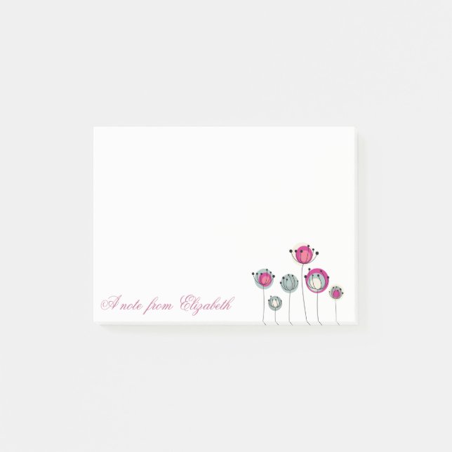 Elegant Stylish Girly ,  Flowers Post-it Notes (Front)