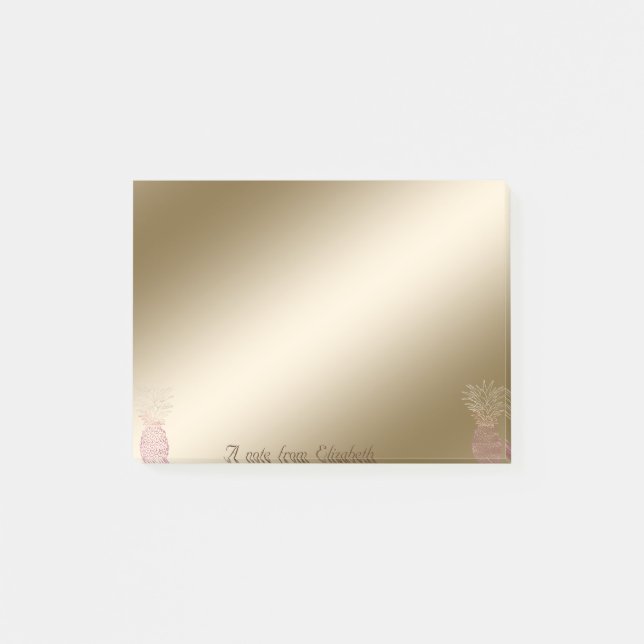 Elegant Stylish,Girly, Pineapple Post-it Notes (Front)