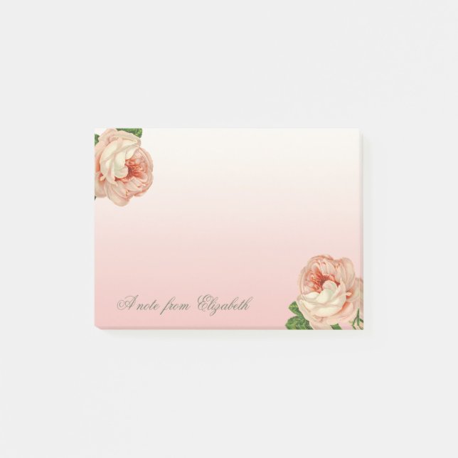 Elegant Stylish Girly , Roses Post-it Notes (Front)