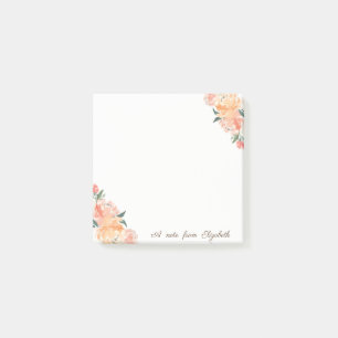 Elegant Stylish,Girly,Watercolor Flowers Post-it Notes