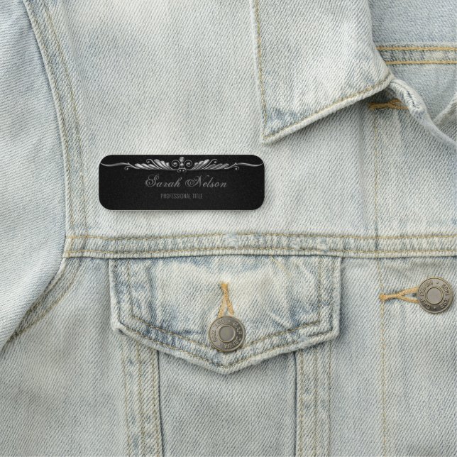 Elegant Stylish Glitter  Name Tag (In Situ)
