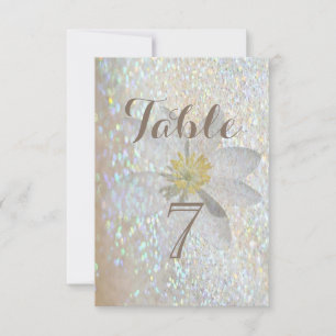 Elegant Stylish,Glittery,Daisy Table  Card