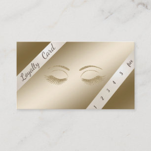 Elegant Stylish, Glittery Lashes Loyalty Card