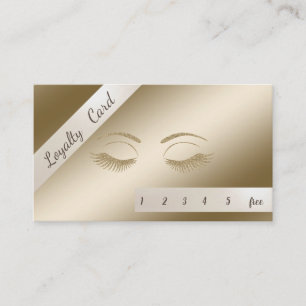 Elegant Stylish, Glittery Lashes Loyalty Card