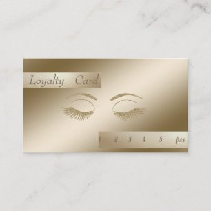 Elegant Stylish, Glittery Lashes Loyalty Card