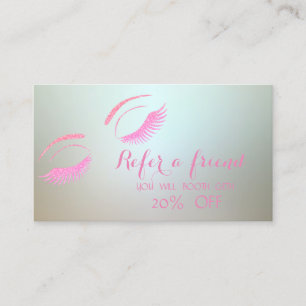 Elegant ,Stylish,Glittery Lashes  Referral Card