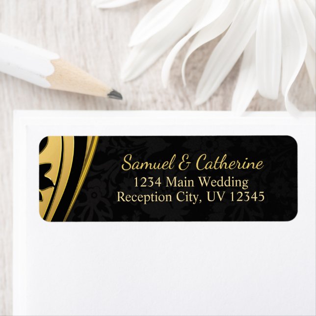 Elegant Stylish Gold Black Deco Wedding Custom  (Insitu)