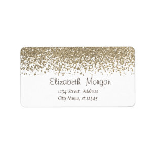 Elegant  Stylish Gold Diamonds Label