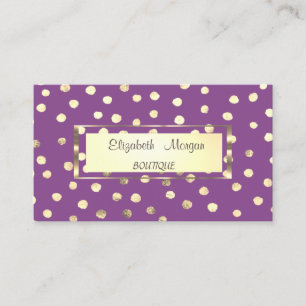 Elegant Stylish,Gold Frame,Confetti Business Card