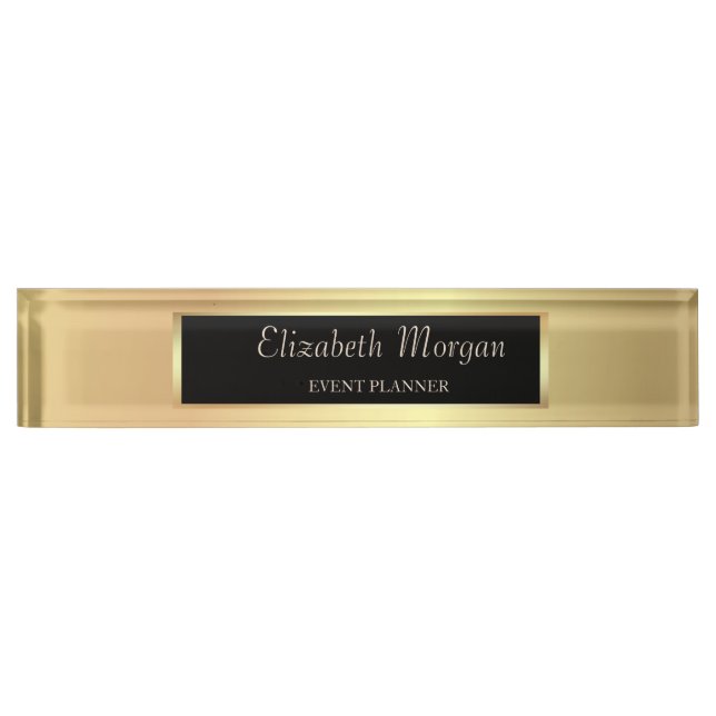 Elegant Stylish Gold Nameplate (Front)
