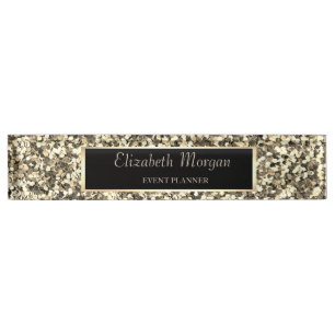 Elegant Stylish Gold  Sequins, Frame Nameplate