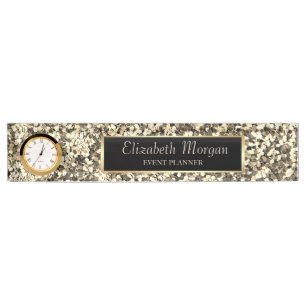 Elegant Stylish Gold Sequins, Frame Nameplate