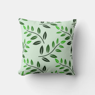 Elegant Stylish Greenery Botanical Cottage Leaves Cushion