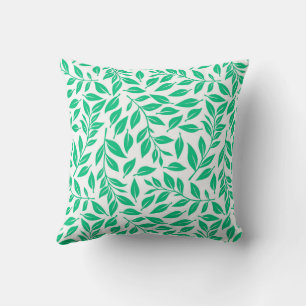 Elegant Stylish Greenery Botanical Cottage Leaves Cushion