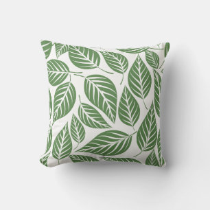 Elegant Stylish Greenery Botanical Cottage Leaves Cushion