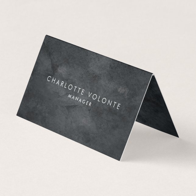 Elegant Stylish Grey Professional Art Business Card (Front)